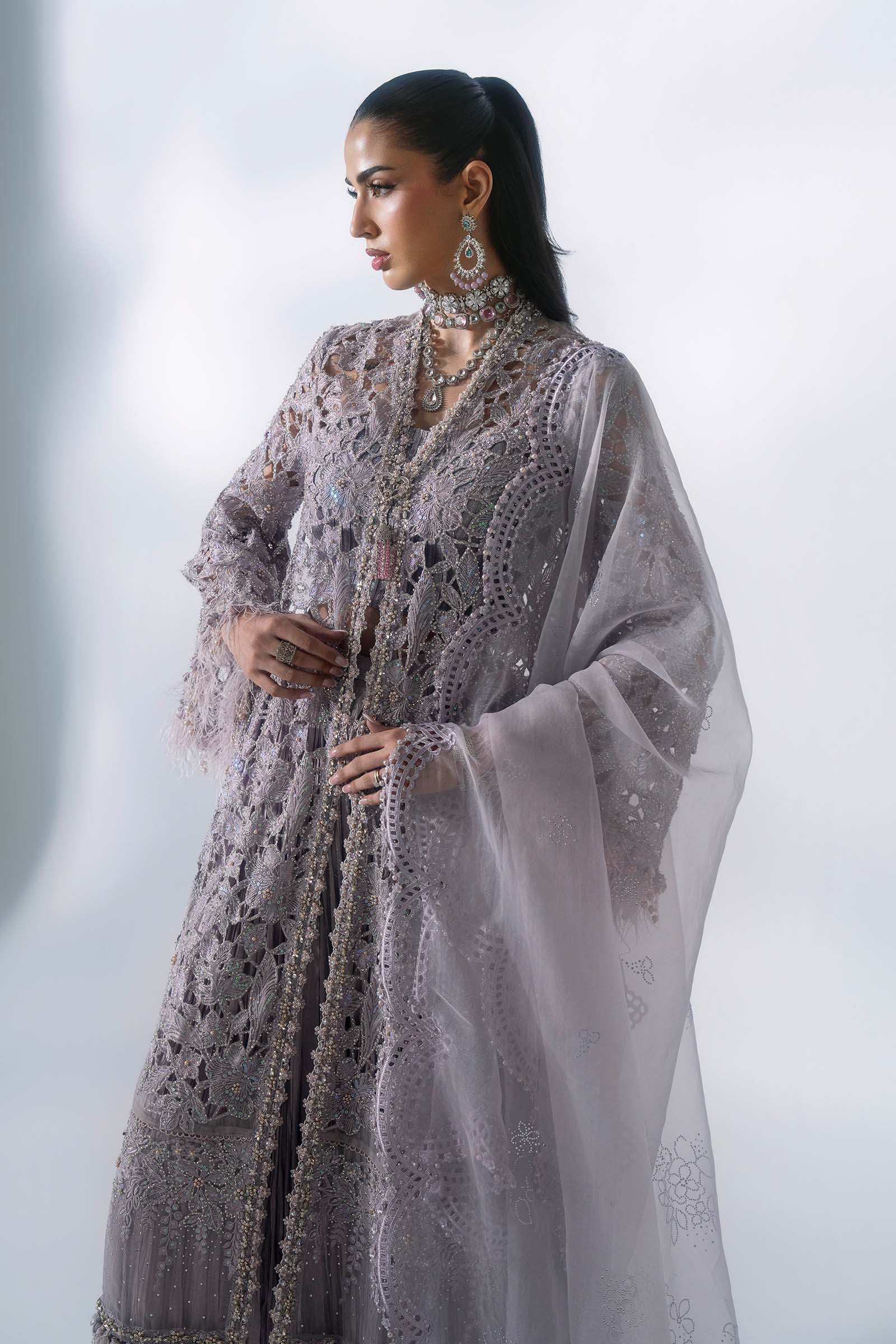 Maria B MBROIDERED '26-BD-3105-Dusty Lilac - Image 2