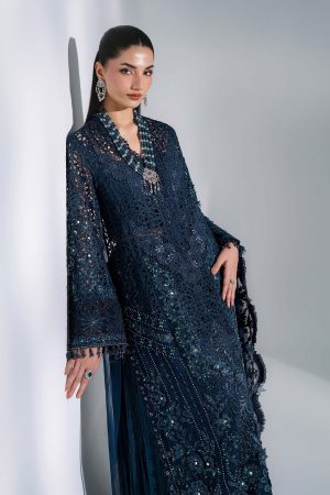 Maria B MBROIDERED '26-BD-3106-Peacock Blue