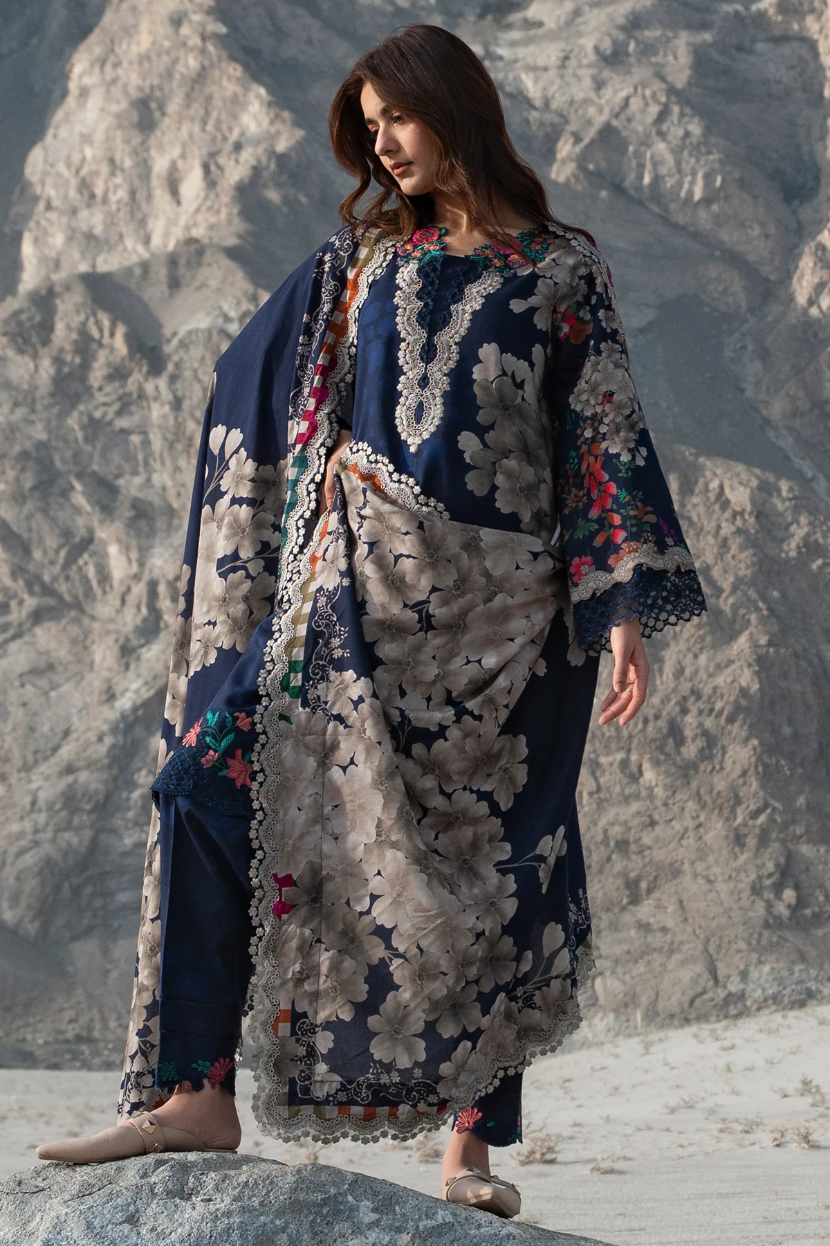 Charizma Aniq Linen with Shawl '26- ANW7-14 - Image 3