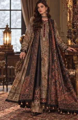 Noor Printkhas winter '26-D1 B - Garnet leopard