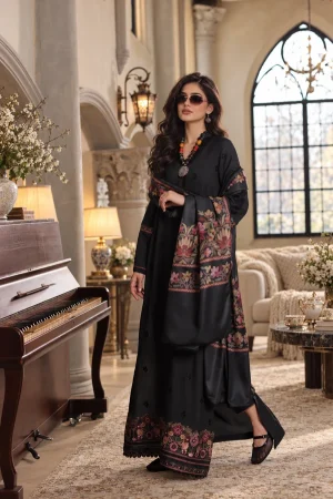 Noor Printkhas winter '26-D2 A - Shadow Black Aari
