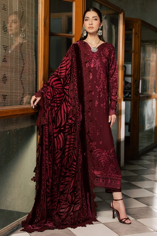 Nureh Leather Peach with Plachi Shawl '26 NE 286 - Image 2
