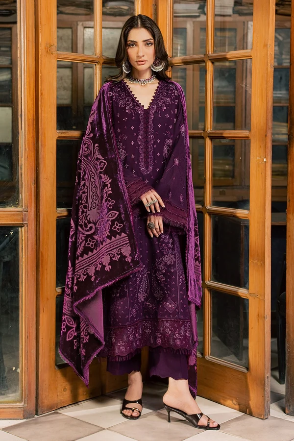 Nureh Leather Peach with Plachi Shawl '26 NE 284 - Image 3