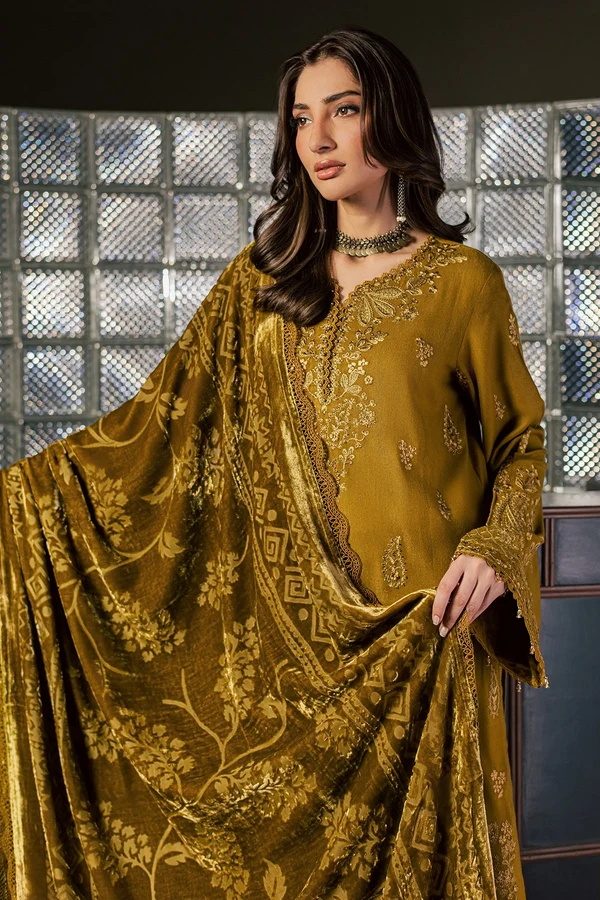 Nureh Leather Peach with Plachi Shawl '26 NE 283 - Image 3
