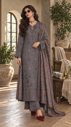 Noor Printkhas winter '26-D4 A - Graphite steel